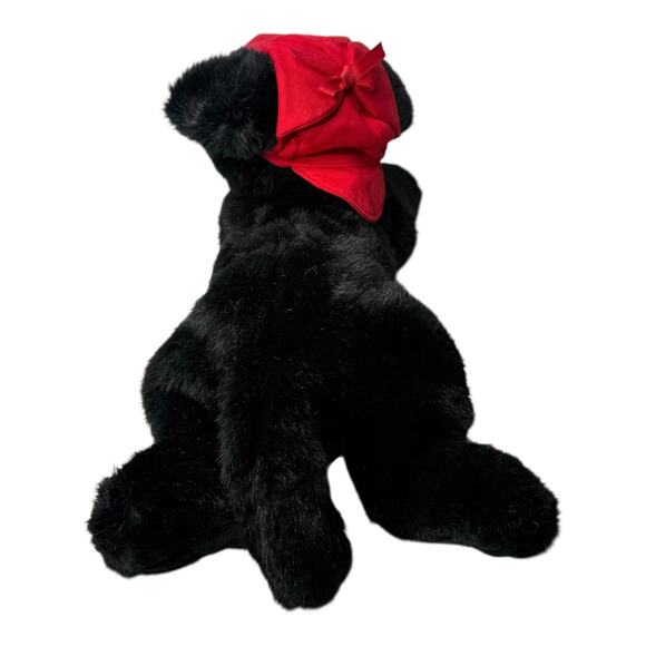 LL Bean Trapper Hat GUND DOG PLUSH 17”Black Labrador Hunting Cap Stuffed Animal - Picture 5 of 11